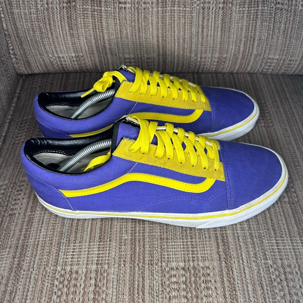 Vans Old Skool Purple and Yellow Vikings Color Sneakers Size 12